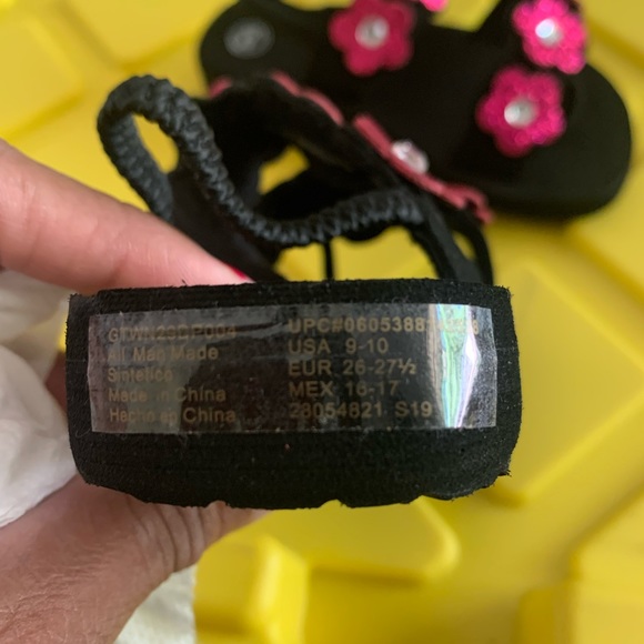 Glitter pink toddler sandals size 9-10 - Picture 4 of 5